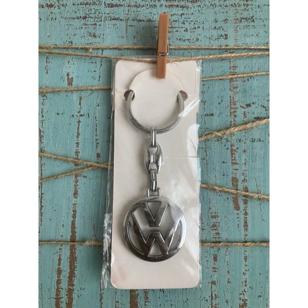 Metal Key Chain Keyring Fob Silver for Volkswagen VW